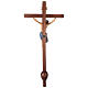 Cruz de procesión con base Cristo Siena coloreada s12