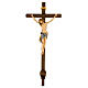 Cruz de procesión con base Cristo Siena coloreada s1