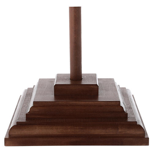 Vortragekreuz mit Basis, Modell Siena, Corpus Christi aus Naturholz, gebogener Balken 7