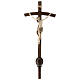 Processional cross with base in burnished wood, Siena-type Crucifix and curved cross s1