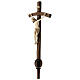 Processional cross with base in burnished wood, Siena-type Crucifix and curved cross s4