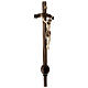 Processional cross with base in burnished wood, Siena-type Crucifix and curved cross s6