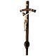 Croix procession Christ Sienne croix courbée brunie 3 tons s4