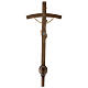 Croix procession Christ Sienne croix courbée brunie 3 tons s10