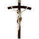 Croce astile processionale Cristo Siena  croce curva  brunita 3 colori s3