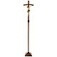 Processional cross with base, painted Siena-type Crucifix and curved cross s3