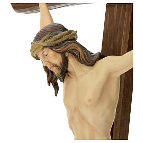 Cruz de procesión Cristo Siena coloreada cruz curva