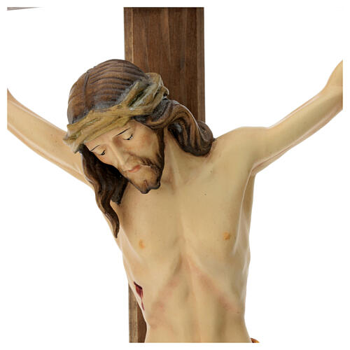 Cruz de procesión Cristo Siena coloreada cruz curva 5