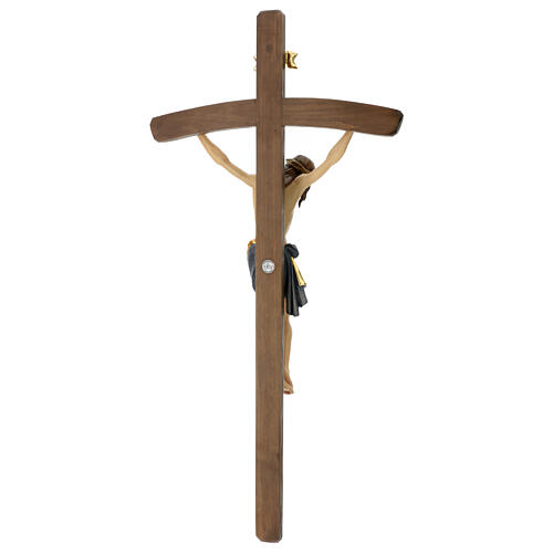 Cruz de procesión Cristo Siena coloreada cruz curva 12