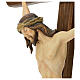 Croce astile processionale Cristo Siena  colorata croce curva s2