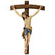 Croce astile processionale Cristo Siena  colorata croce curva s8