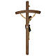 Croce astile processionale Cristo Siena  colorata croce curva s12