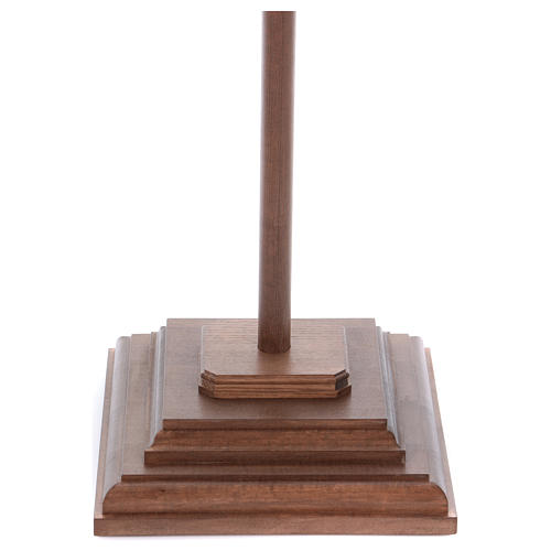 Vortragekreuz mit Basis, Modell Siena, Corpus Christi aus Naturholz, Barockkreuz gebeizt 7