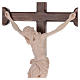 Processional cross in natural wood, Siena-type Crucifix with base and baroque cross s2
