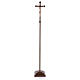 Processional cross in natural wood, Siena-type Crucifix with base and baroque cross s5
