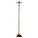 Processional cross in burnished wood, Siena-type Crucifix with base and baroque cross s3