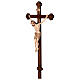 Processional cross in burnished wood, Siena-type Crucifix with base and baroque cross s4
