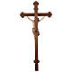 Croix procession Christ Sienne bruni 3 tons croix baroque brunie s6