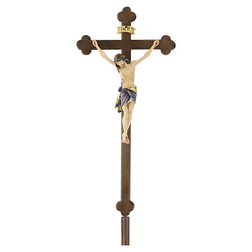 Processional cross with base in wood, Siena-type Crucifix and baroque cross 1