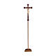 Processional cross with base in natural wood, Siena-type Crucifix and baroque cross s1