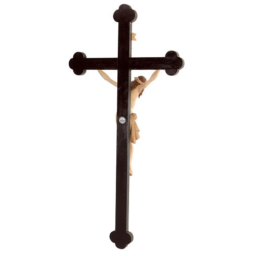 Cruz de procesión con base Cristo Siena cruz barroca antigua bruñida 3 colores 9