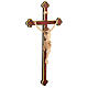Cruz de procesión con base Cristo Siena cruz barroca antigua bruñida 3 colores s3