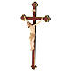 Cruz de procesión con base Cristo Siena cruz barroca antigua bruñida 3 colores s4