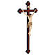Croce astile con base  Cristo Siena  croce barocca antica brunita 3 colori s4