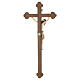 Croce astile con base  Cristo Siena  croce barocca antica brunita 3 colori s8