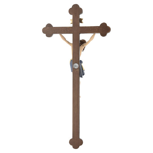 Vortragekreuz, Modell Siena, Corpus Christi farbig gefasst, Barockkreuz mit Antik-Finish 8