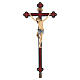 Processional cross with base, painted Siena-type Crucifix and baroque cross s1