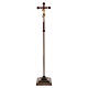Cruz de procesión con base Cristo Siena coloreada cruz barroca antigua s7