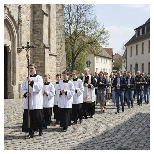 Krzyż procesyjny, Chrystus Siena malowany, krzyż barokowy antykowany 2