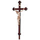 Vortragekreuz mit Basis, Modell Siena, Corpus Christi 3 x gebeizt, Barockkreuz mit Antik-Finish und Goldrand s3