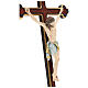 Vortragekreuz mit Basis, Modell Siena, Corpus Christi farbig gefasst, Details in Echtgold, Barockkreuz mit Antik-Finish und Goldrand s7