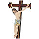 Processional cross with Jesus Christ finished in antique pure gold, baroque style, Siena model s5