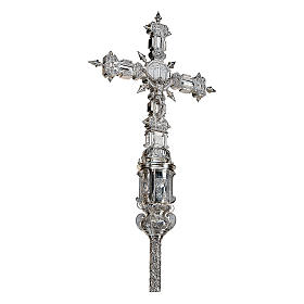 Croce Processionale Molina Plateresca argento massiccio 925