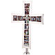 Croce Processionale Molina Vita di Cristo smaltata ottone argentato s1
