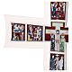 Cruz processional Molina vida de Cristo esmaltada latão prateado s4