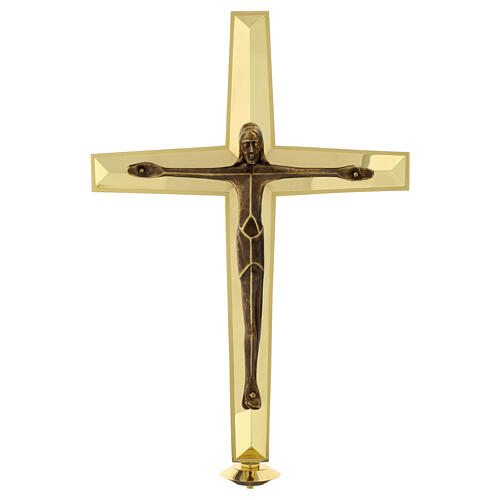 Processional cross Molina modern style in brass 1