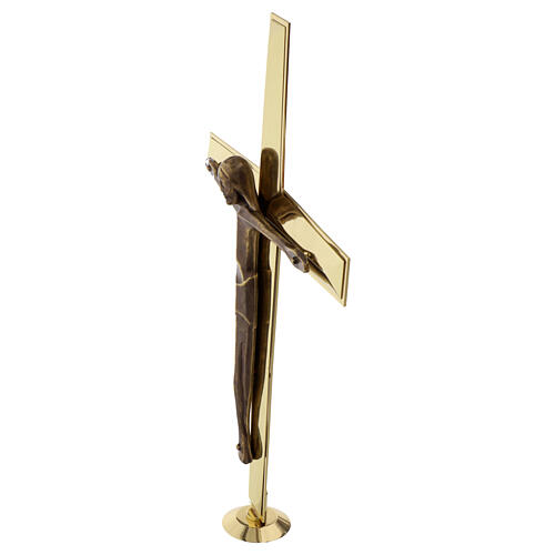 Processional cross Molina modern style in brass 5