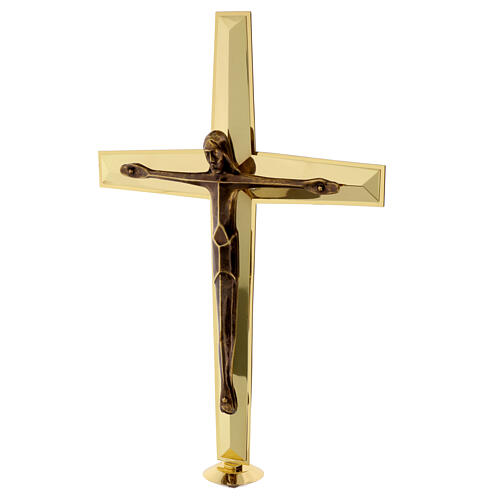 Croce Processionale Molina stile moderno ottone 3