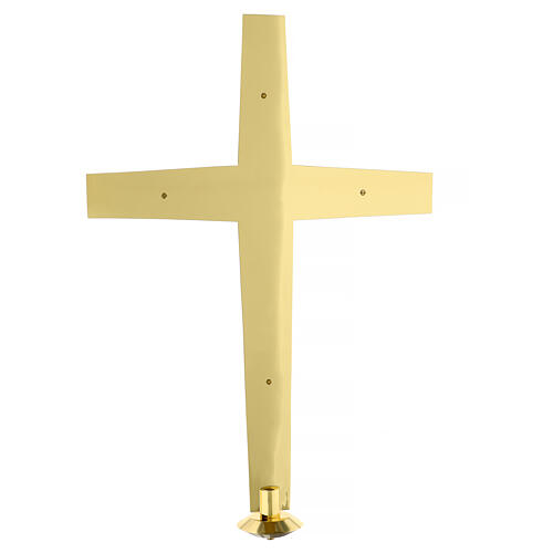Modern style processional cross in brass Molina 6
