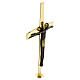 Modern style processional cross in brass Molina s3