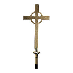 Processional cross Molina hammered by hand in brass
