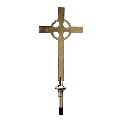 Processional cross Molina hammered by hand in brass 1