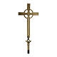 Processional cross Molina hammered by hand in brass s1