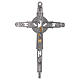 Processional cross in silver brass 200x35 cm s4