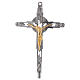 Croce astile da processione ottone color argento 200x35 cm s1