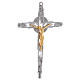 Croce astile da processione ottone color argento 200x35 cm s3